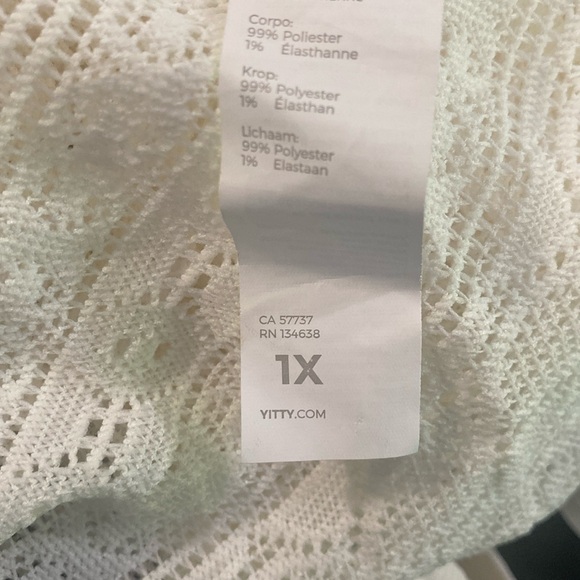 Yitty off white knit flare leg jumpsuit, size 1X, NWT. - Picture 16 of 16